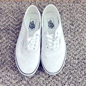 Women’s White Vans